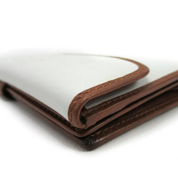 AUTH Salvatore Ferragamo wallet white leather Brown - Picture 2 of 8